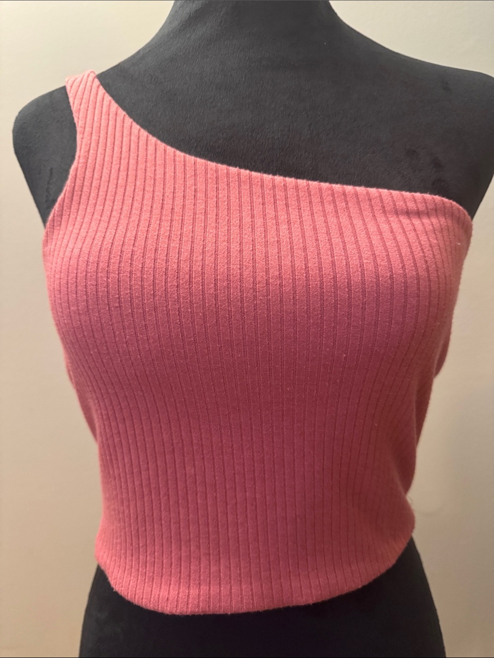 Lulu's Asymmetric Ribbed Tank - Pink